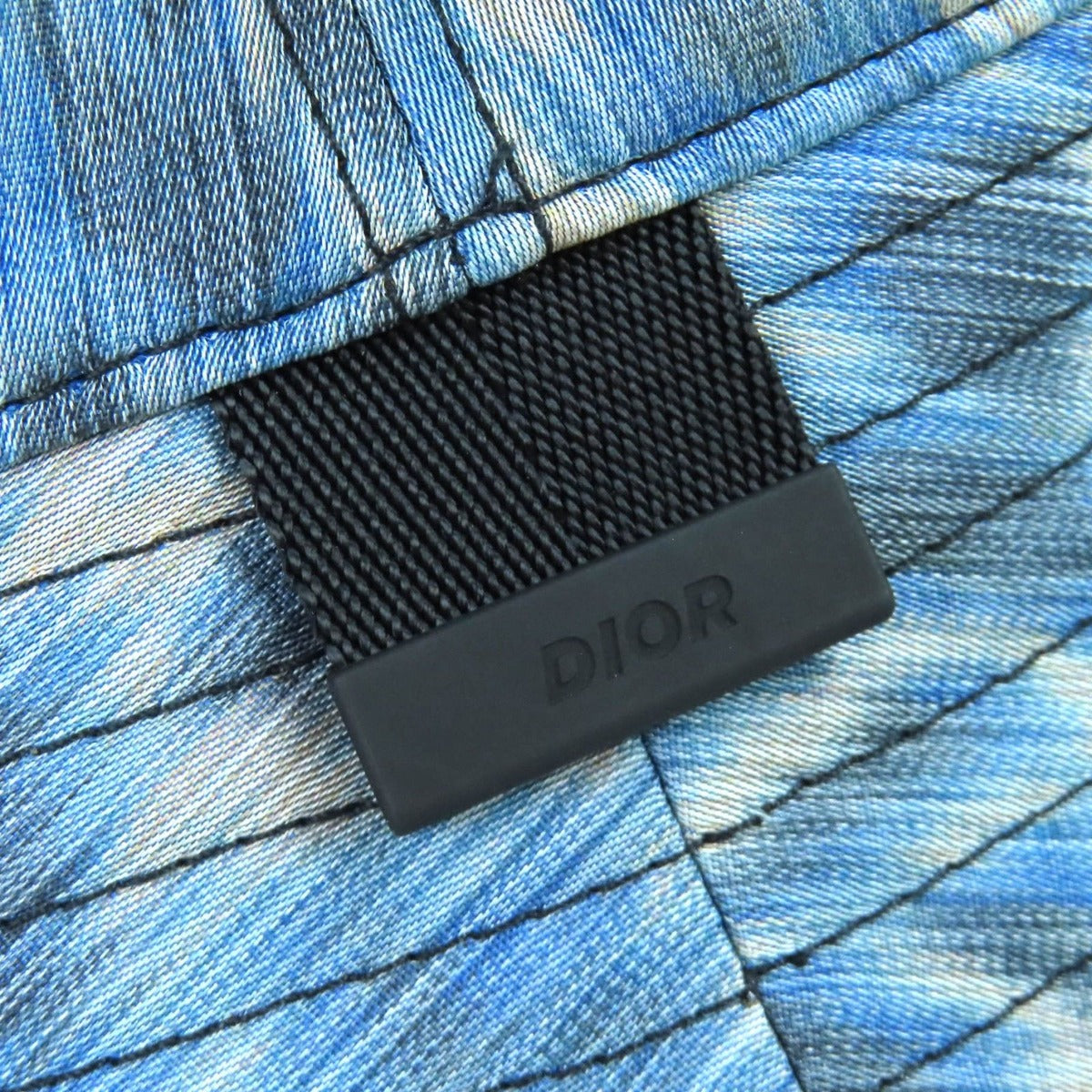 Dior Parley Homme Leopard Pattern Bucket Hat Blue M Large Recommended — view 6