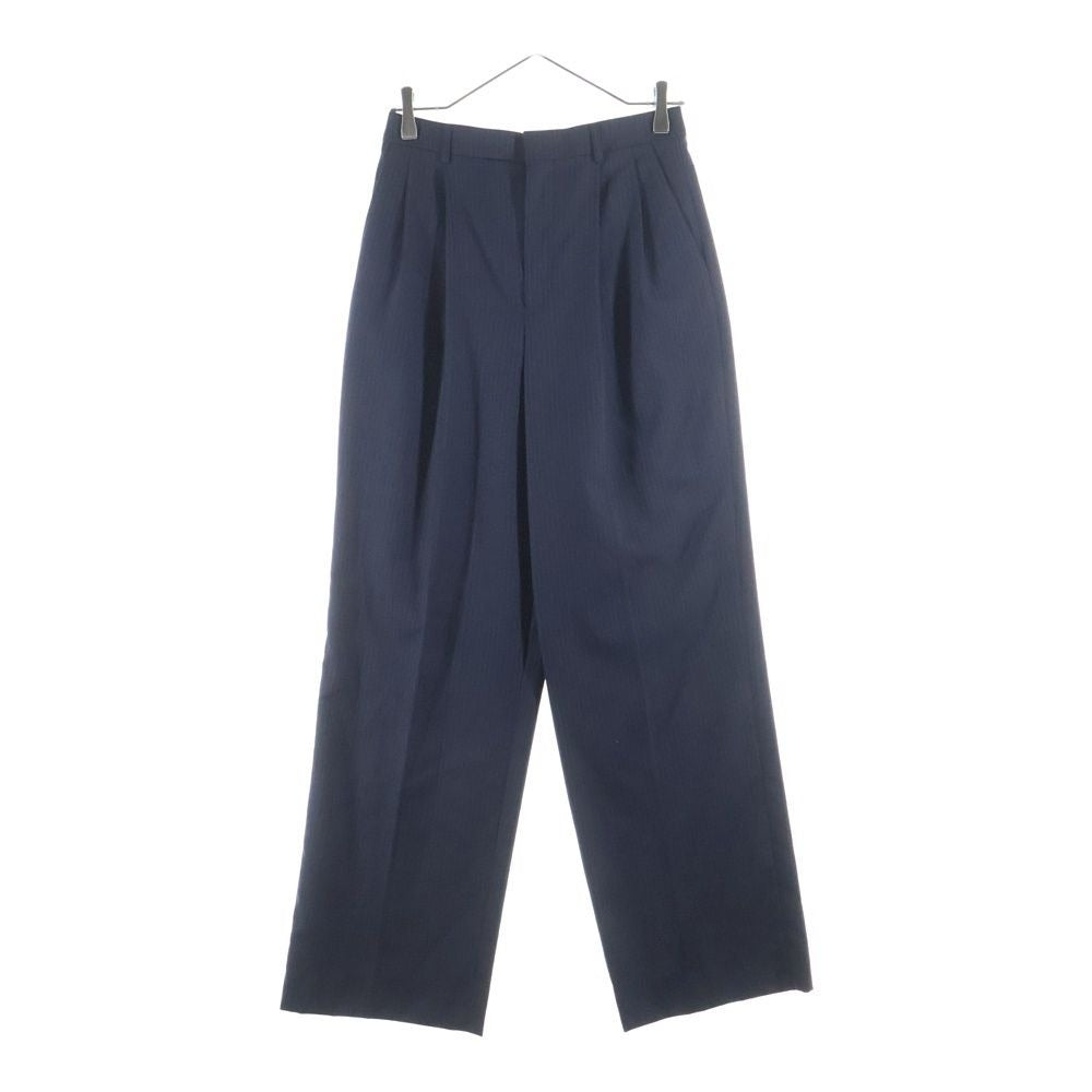 Celine Multi Pocket Zip Up Striped Pattern Slack Pants Navy