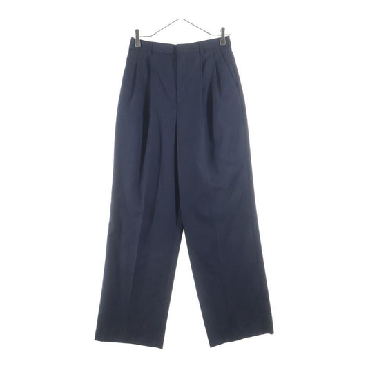 Celine Multi Pocket Zip Up Striped Pattern Slack Pants Navy