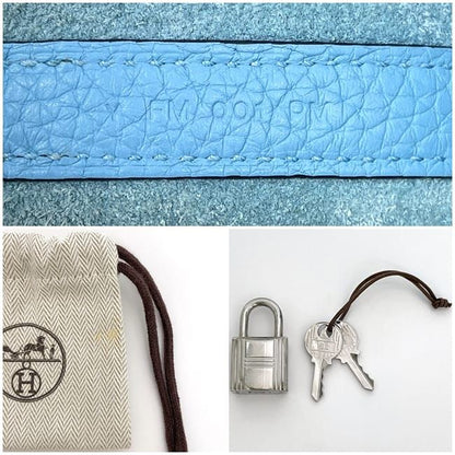 Hermes Handbag Picotin Lock PM Light Blue Jean Excellent Condition
