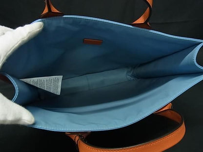 Gucci Nylon 550763 Interlocking G Handbag Tote Bag Ladies Light Blue Bm9739