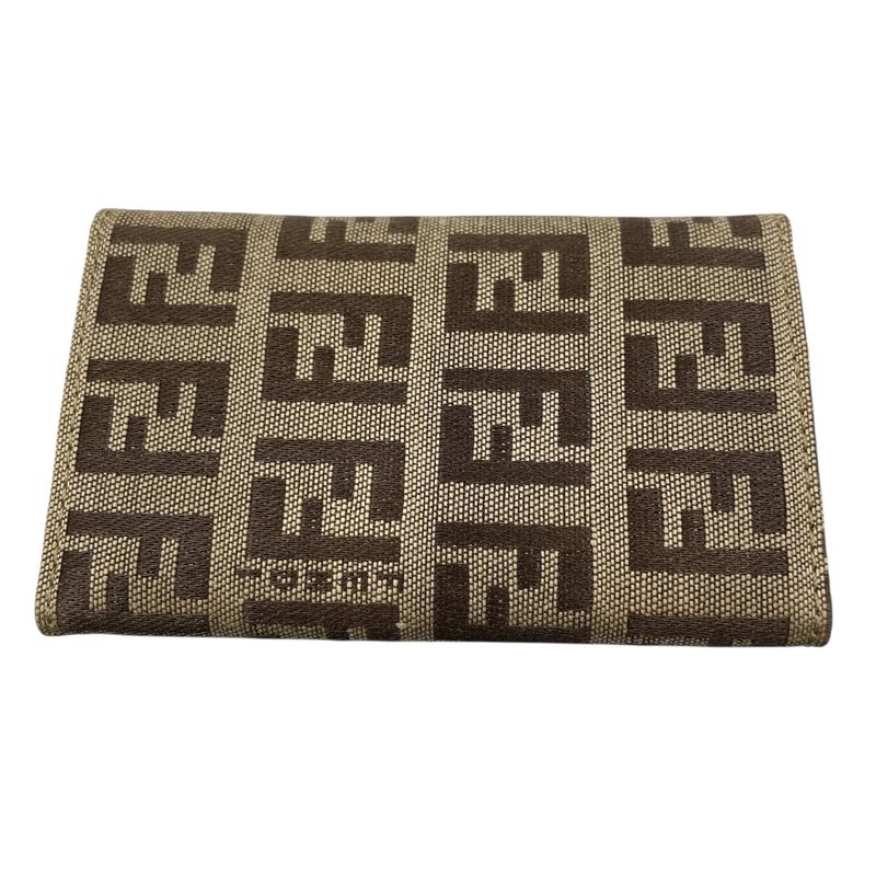 Fendi FF Pattern Key Case Leather Engraved Blawan