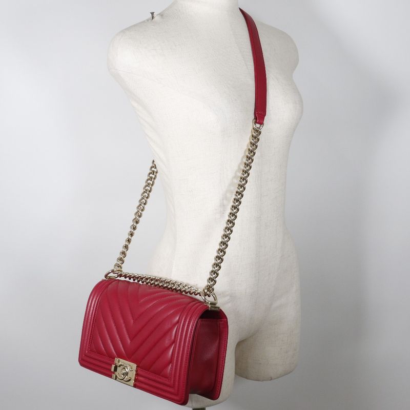 Chanel Boy Chanel Lambskin Women's Shoulder Bag