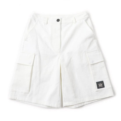 Christian DIOR 247p41a3339 DIOR VIBE Denim Cargo Pants With Logo Button White