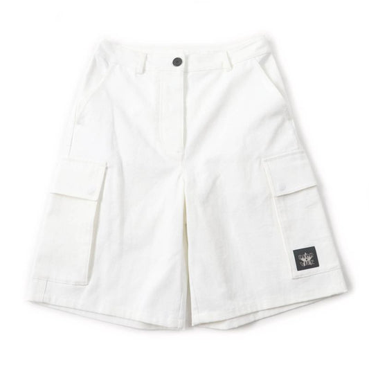 Christian DIOR 247p41a3339 DIOR VIBE Denim Cargo Pants With Logo Button White