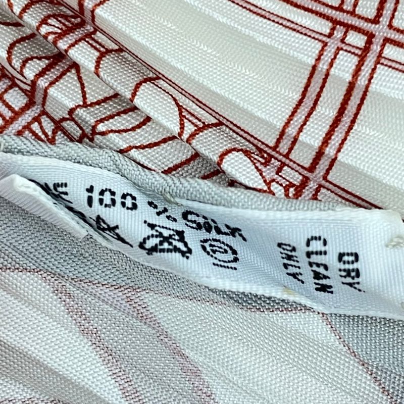 Hermes Silk Scarf Pleated Voyage AU LONG Cours Pelagic Multicolor With Box