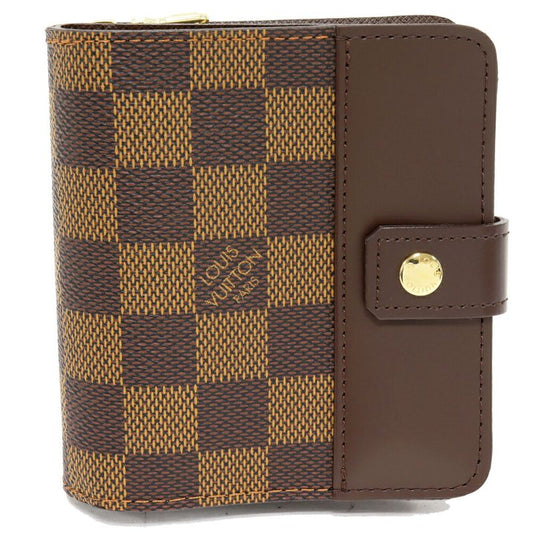 Louis Vuitton Round Zipper Bifold Wallet With Change Pocket Damier Compact Zip