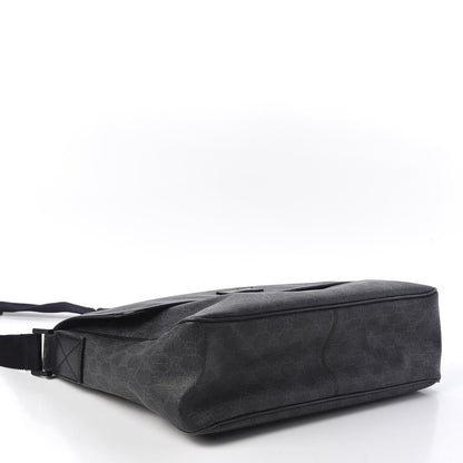 Gucci GG Plus Large Crossbody Bag Messenger Web Canvas Black Mens