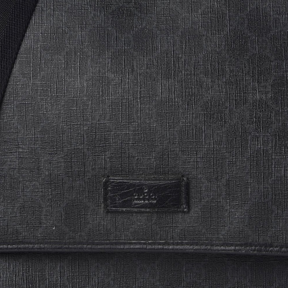 Gucci GG Plus Large Crossbody Bag Messenger Web Canvas Black Mens