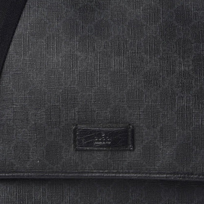 Gucci GG Plus Large Crossbody Bag Messenger Web Canvas Black Mens