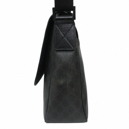 Gucci GG Plus Large Crossbody Bag Messenger Web Canvas Black Mens