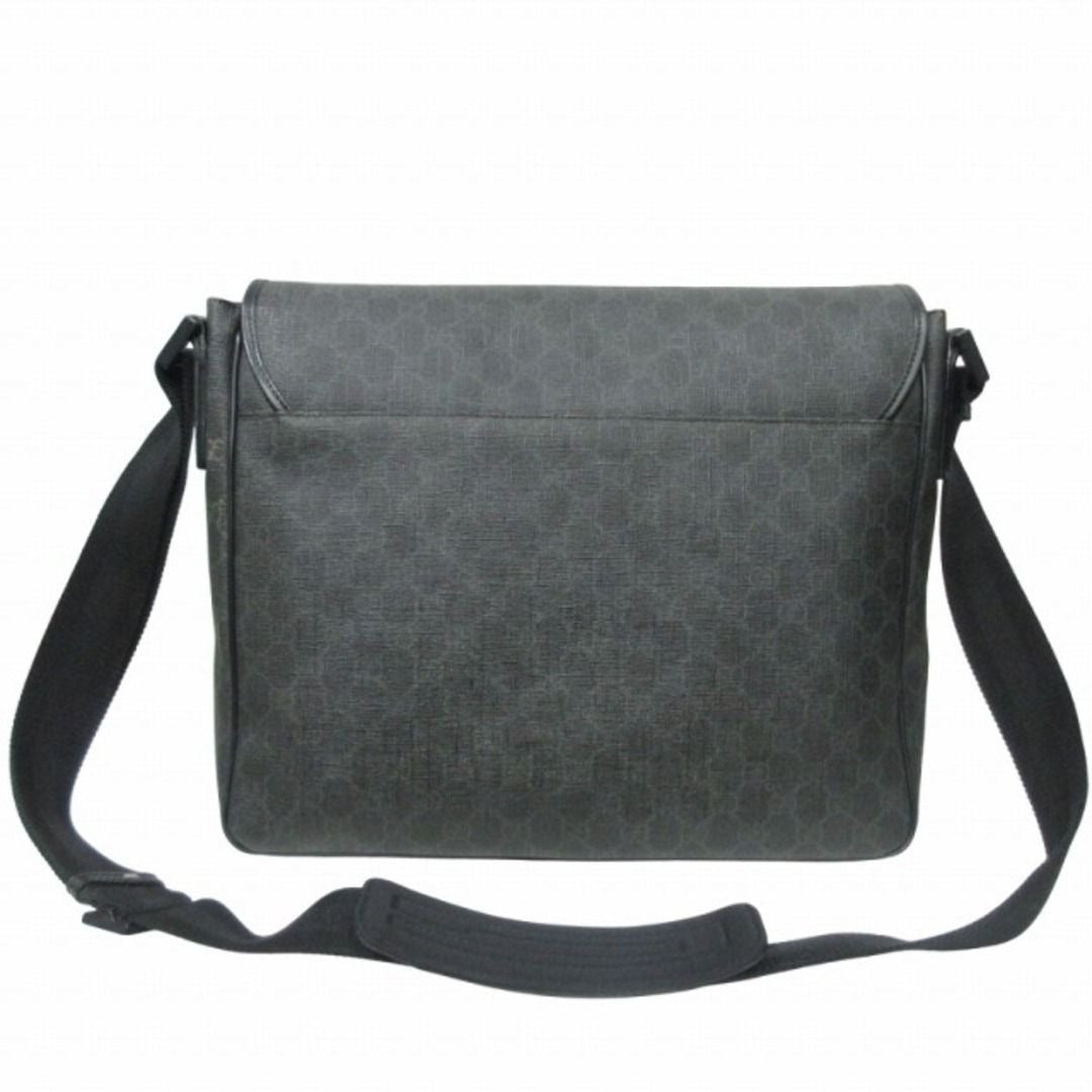 Gucci GG Plus Large Crossbody Bag Messenger Web Canvas Black Mens