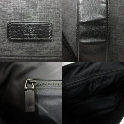 Gucci GG Plus Large Crossbody Bag Messenger Web Canvas Black Mens