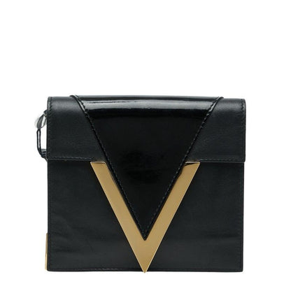Versace Logo Black Leather