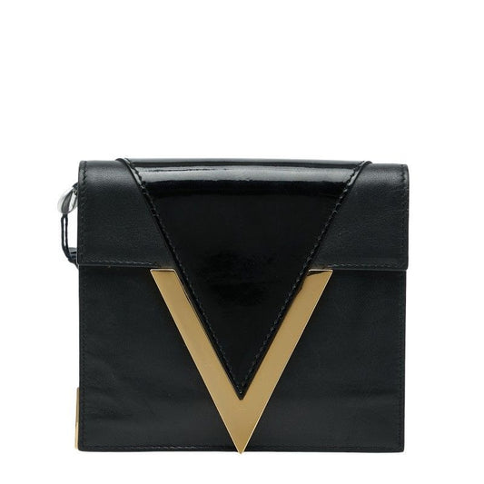 Versace Logo Black Leather