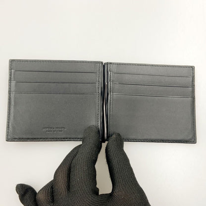 Bottega Veneta Intrecciato Bifold Wallet with Money Clip Black