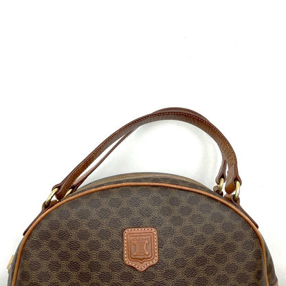 Celine Mc98/1 Macadam Handbag Vintage Retro Brown Pvc/leather Ladies Men