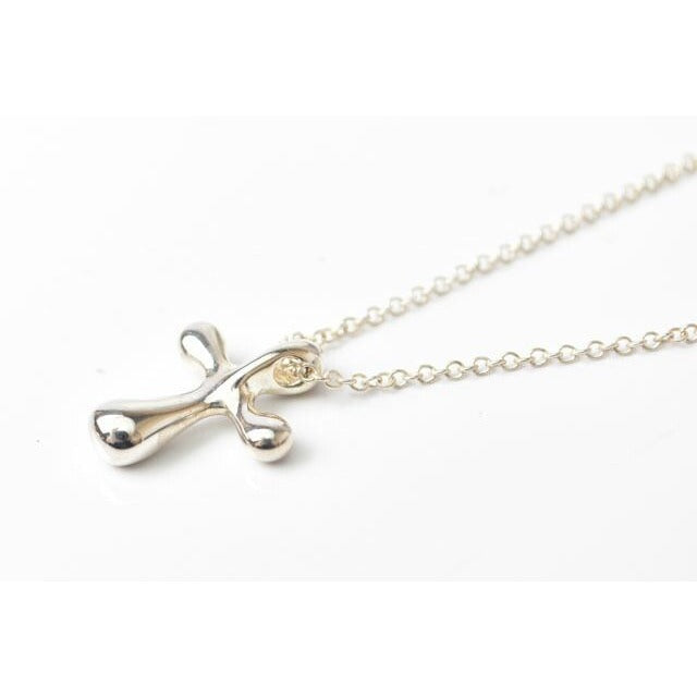 Tiffany & Co Necklace Pendant Silver Elsa Peretti Cross Motif — view 5