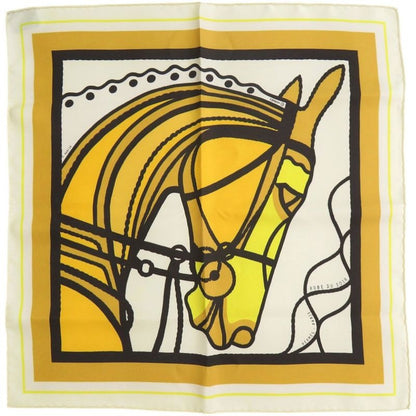 Hermes Carre 45 ROBE DU SOIR Silk Yellow Scarf 1884