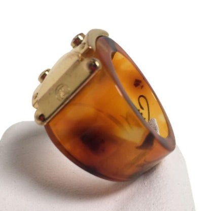 Louis Vuitton M65203 M Size Ring Burg Lock Me Ring Louis Vuitton Brown