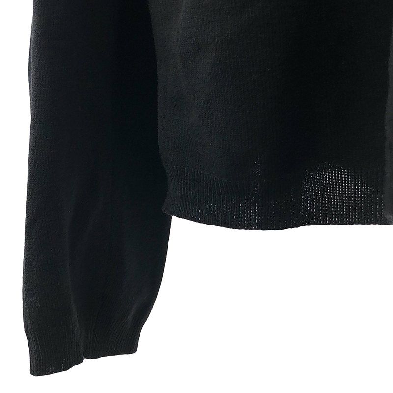Prada | Wool V-neck Knit Dress | 50 | Black | Women