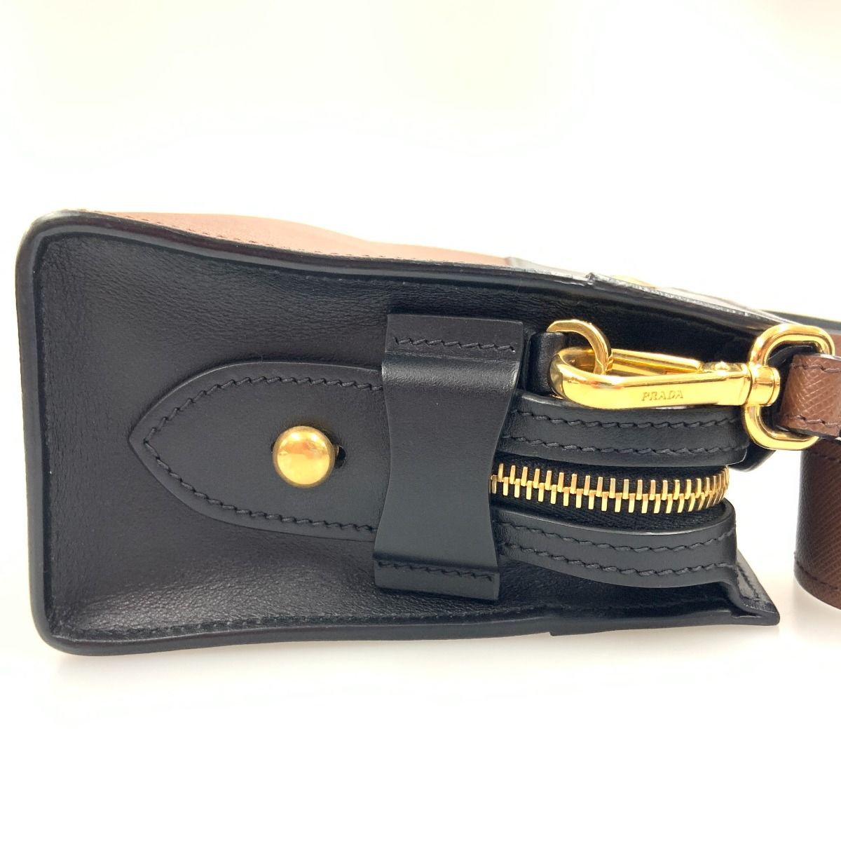 Prada Esplanade Bag Shoulder Bag 1bh043 Black X Brown