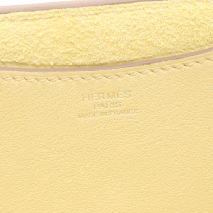 Hermes Handbag in the Loop 18 Jaune Poussin Leather Joanne Yellow — view 4
