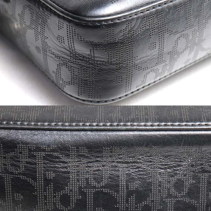 Christian DIOR Safari Messenger Bag Shoulder Bag Oblique Black 1espo206vpi_h03e