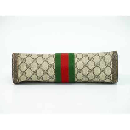Gucci Vintage Sherry Line GG Supreme Clutch Beige — view 3