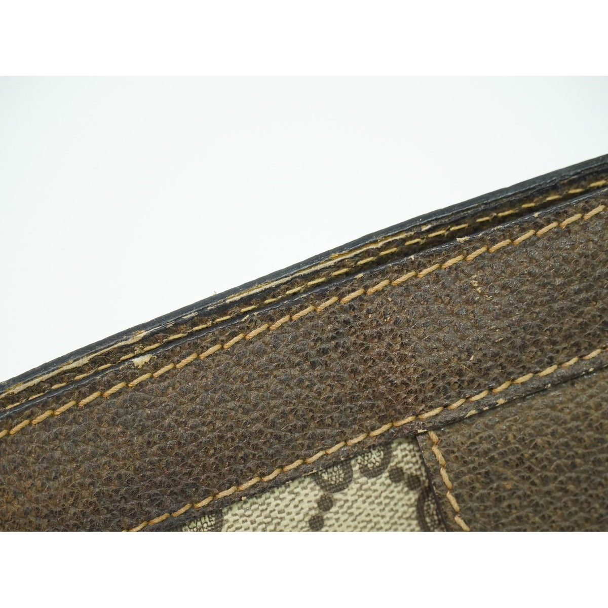 Gucci Vintage Sherry Line GG Supreme Clutch Beige — view 7