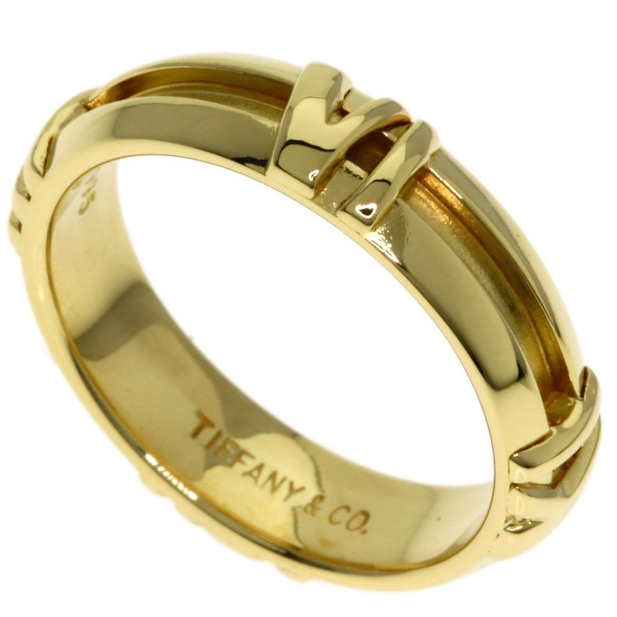 Tiffany & Co Atlas Numeric Ring 18k Yellow Gold