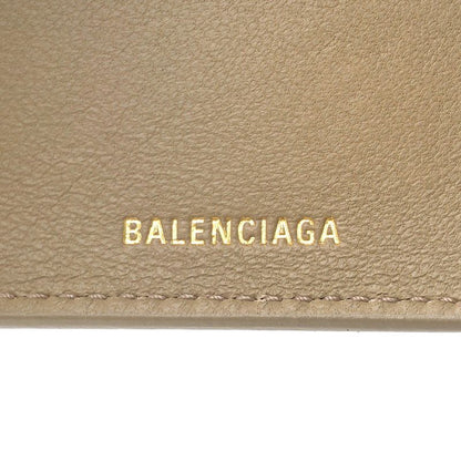 Balenciaga Tri-fold Wallet In Signature Taupe
