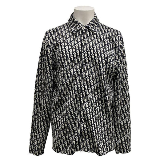 Dior/christian Dior Long Sleeve Shirt Size S Men's - Black X Ivory X Navy