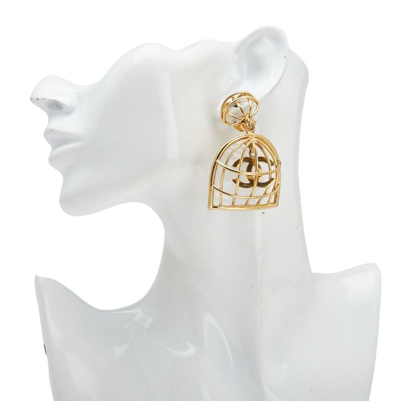 Chanel Vintage Coco Mark Birdcage Gold Plated Ladies Chanel