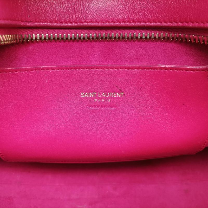 Yves Saint Laurentyves Saint Laurent Baby Cabas Su Rose Red Leather 372087