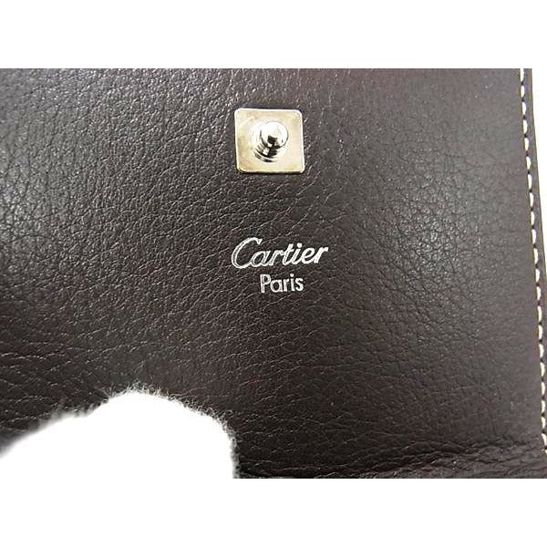 Cartier Must Line Leather Coin Case Purse Brown Cc0819 — view 4