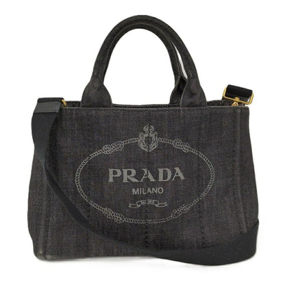 Prada Canapa 2-Way Bag Canvas Black