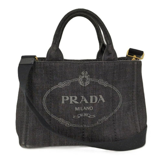 Prada Canapa 2-Way Bag Canvas Black