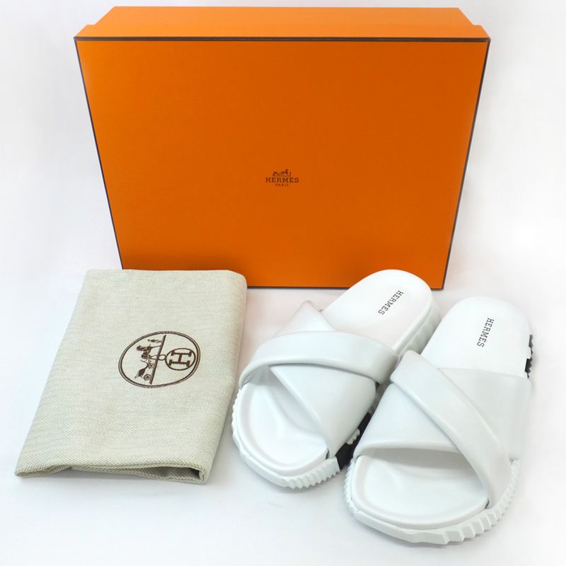 Hermes Infra Sandals White Size 36 23.0cm (9.06in) Equivalent Leather