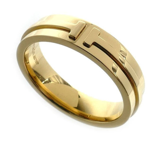 Tiffany & Co 18k Yellow Gold T Two Wide Ring