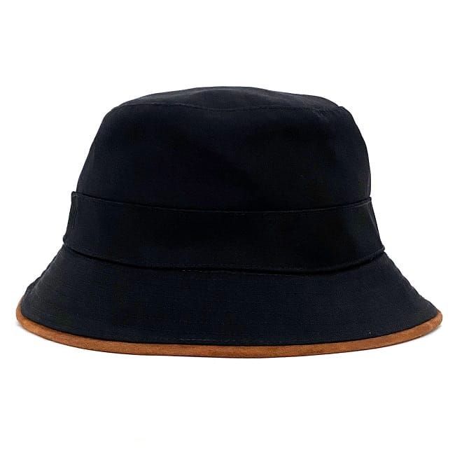 Hermes Bucket Hat Black Brown Buckeye Size 57