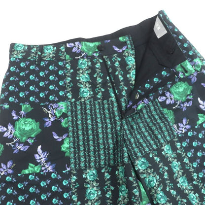  DIOR Homme 293c170a5680 100% Cotton Floral Print Half-pants Black Green 48