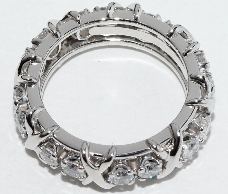 Tiffany & Co Ring Pt950 16 Diamonds (114ct) Jean Schlumberger 16 Stone Ring