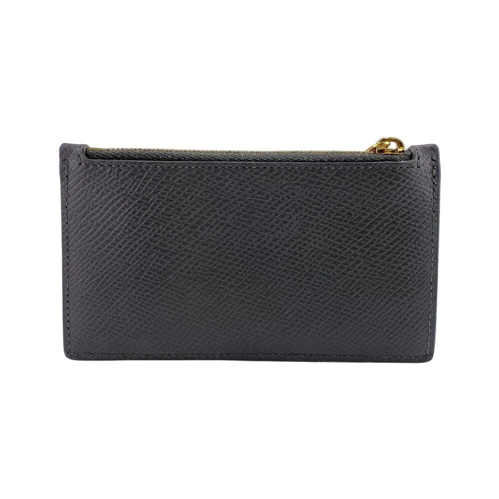 Celine Fragment Case Zipped Compact Card Holder Gray