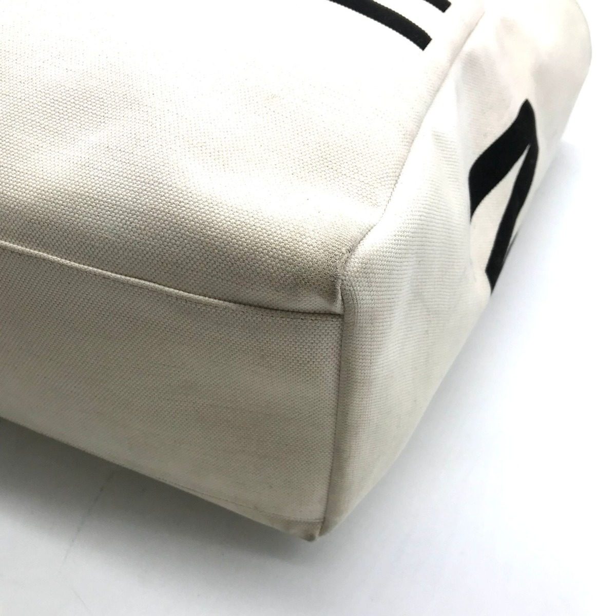 Balenciaga Logo Canvas Leather Big Tote Shoulder Bag White — view 4