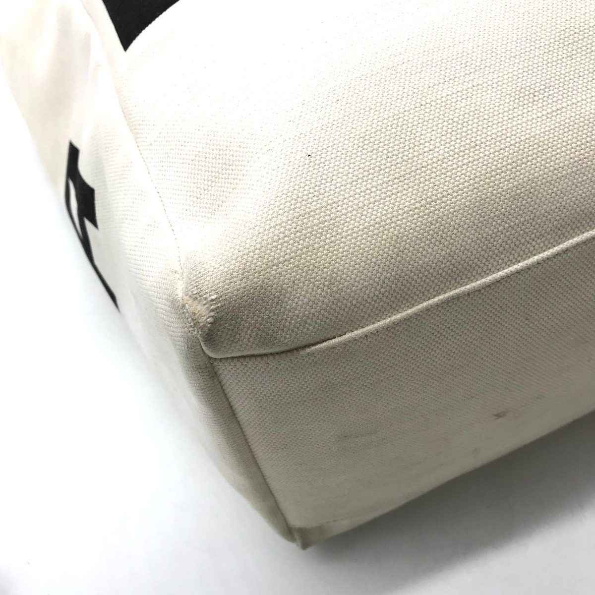 Balenciaga Logo Canvas Leather Big Tote Shoulder Bag White — view 5