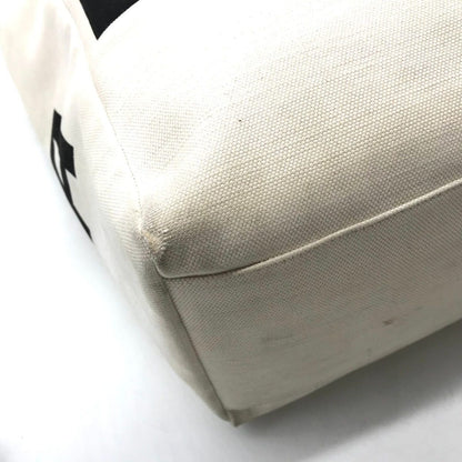 Balenciaga Logo Canvas Leather Big Tote Shoulder Bag White — view 5