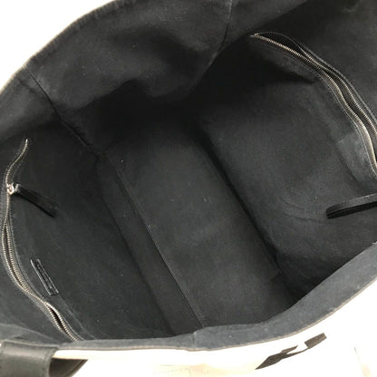 Balenciaga Logo Canvas Leather Big Tote Shoulder Bag White — view 7