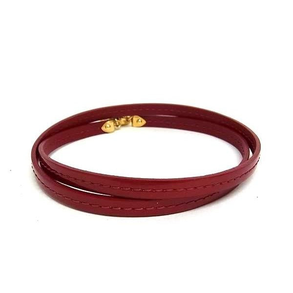 Louis Vuitton M6625 F Monogram Vernis Logo Bracelet Choker Red — view 2