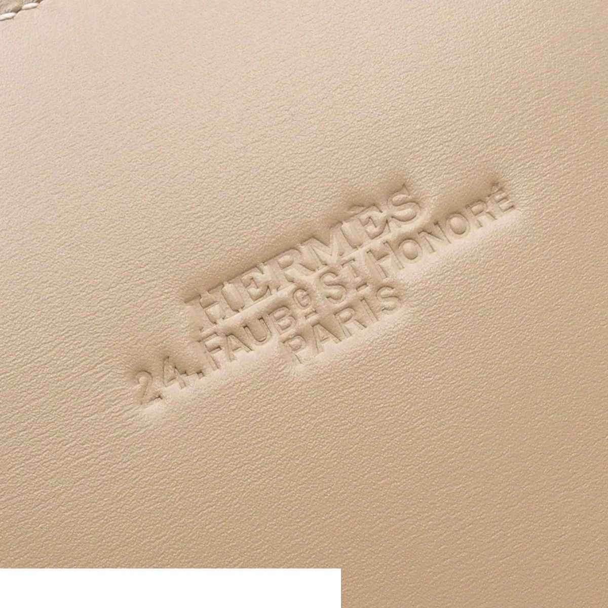 Hermes Lucy MM Beige Gold Box Calf Chevre Tote Bag — view 6